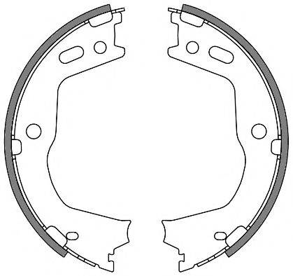 WOKING Z466600 Комплект гальмівних колодок, стоянкова гальмівна система