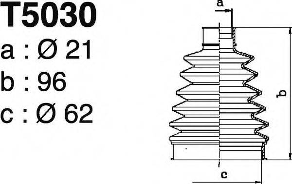 DEPA T5030 Комплект пильника, приводний вал