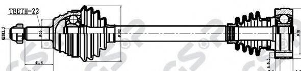 GSP 261007 Приводний вал