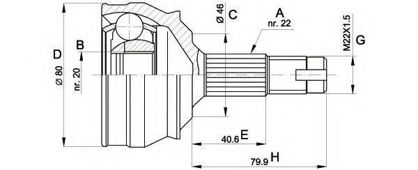 OPEN PARTS CVJ501110 Шарнірний комплект, приводний вал