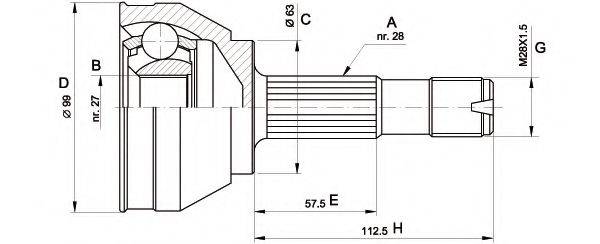 OPEN PARTS CVJ501810 Шарнірний комплект, приводний вал