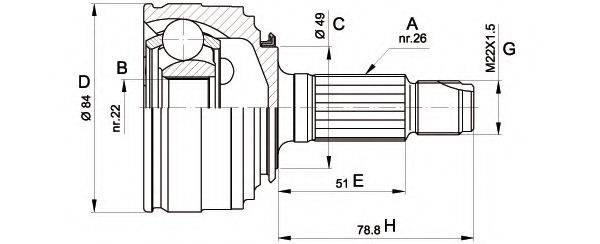 OPEN PARTS CVJ521910 Шарнірний комплект, приводний вал