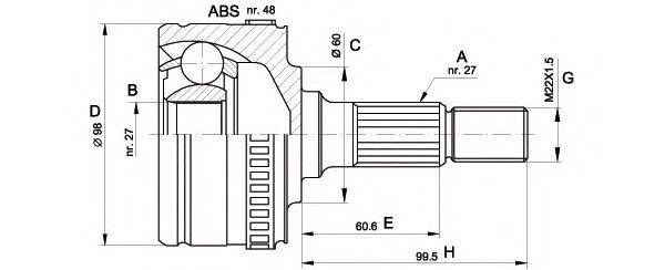 OPEN PARTS CVJ529310 Шарнірний комплект, приводний вал