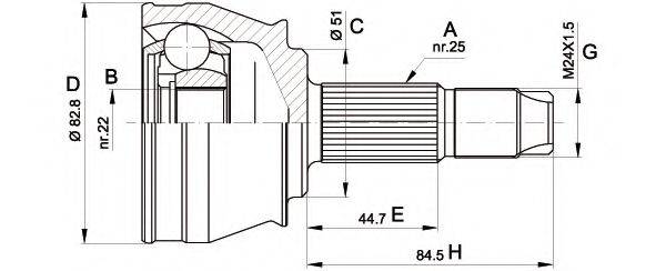 OPEN PARTS CVJ530210 Шарнірний комплект, приводний вал