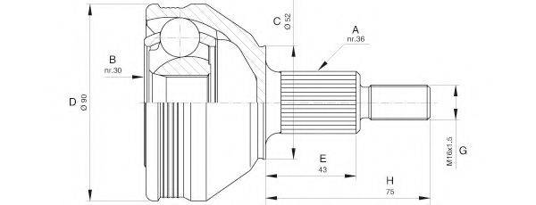 OPEN PARTS CVJ560910 Шарнірний комплект, приводний вал