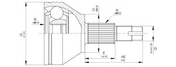 OPEN PARTS CVJ567310 Шарнірний комплект, приводний вал