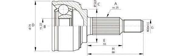 OPEN PARTS CVJ568810 Шарнірний комплект, приводний вал