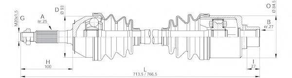 OPEN PARTS DRS602200 Приводний вал