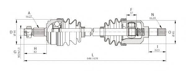 OPEN PARTS DRS604600 Приводний вал