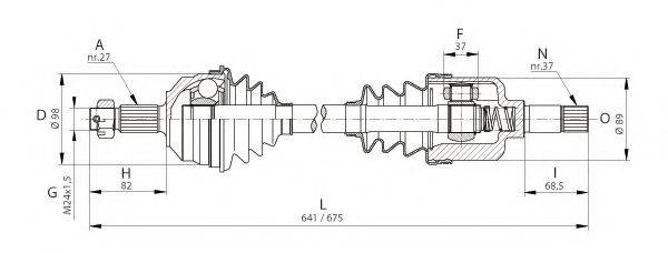 OPEN PARTS DRS605000 Приводний вал