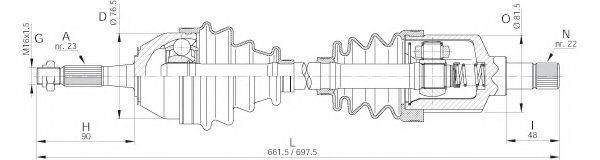 OPEN PARTS DRS614200 Приводний вал