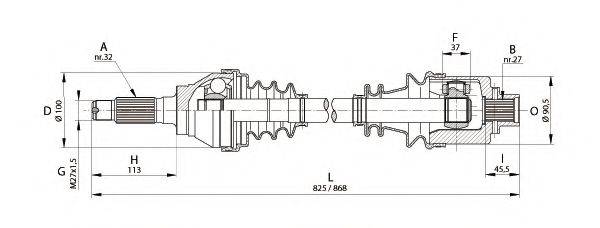 OPEN PARTS DRS616900 Приводний вал