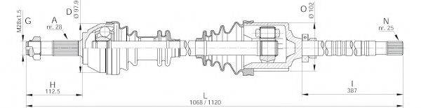 OPEN PARTS DRS617500 Приводний вал