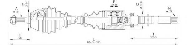 OPEN PARTS DRS618400 Приводний вал