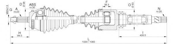 OPEN PARTS DRS630900 Приводний вал