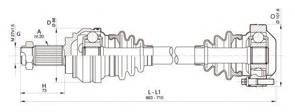 OPEN PARTS DRS634800 Приводний вал