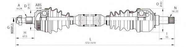 OPEN PARTS DRS636200 Приводний вал