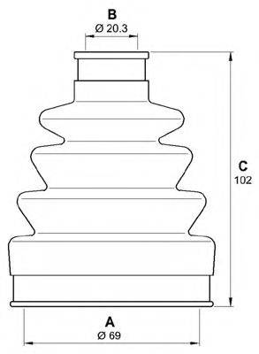 OPEN PARTS SJK707700 Комплект пильника, приводний вал