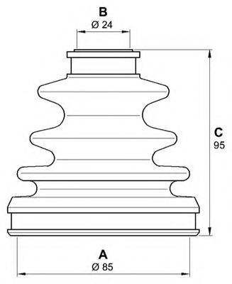 OPEN PARTS SJK711900 Комплект пильника, приводний вал