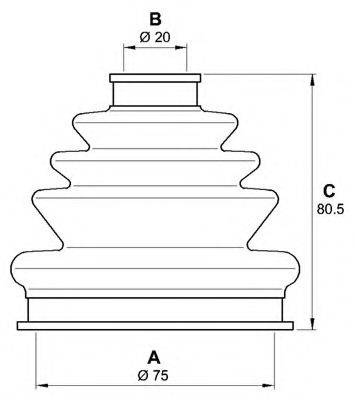 OPEN PARTS SJK720800 Комплект пильника, приводний вал