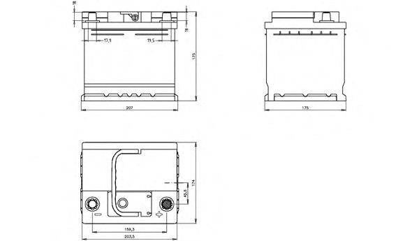 OPEN PARTS BT044L1B00 Стартерна акумуляторна батарея