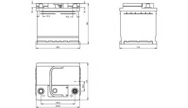 OPEN PARTS BT055L130 Стартерна акумуляторна батарея