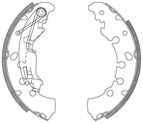 OPEN PARTS BSA208500 Комплект гальмівних колодок