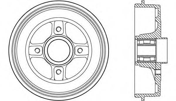 OPEN PARTS BAD908831 Гальмівний барабан