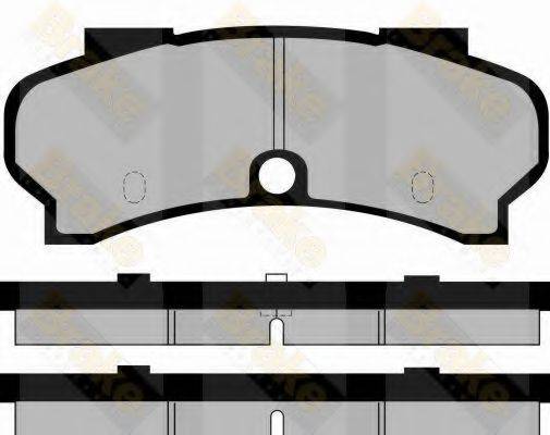 BRAKE ENGINEERING PA514 Комплект гальмівних колодок, дискове гальмо