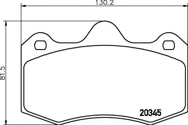 TEXTAR 2034501 Комплект гальмівних колодок, дискове гальмо