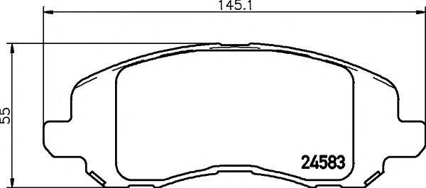 TEXTAR 2458301 Комплект гальмівних колодок, дискове гальмо