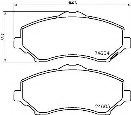 TEXTAR 2460401 Комплект гальмівних колодок, дискове гальмо