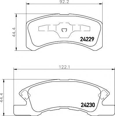 TEXTAR 2422901 Комплект гальмівних колодок, дискове гальмо