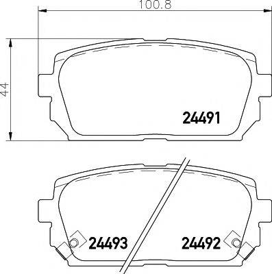 TEXTAR 2449101 Комплект гальмівних колодок, дискове гальмо