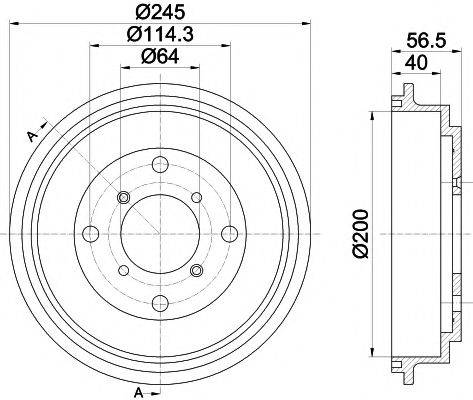 TEXTAR 94032600 Гальмівний барабан