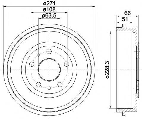 TEXTAR 94027400 Гальмівний барабан