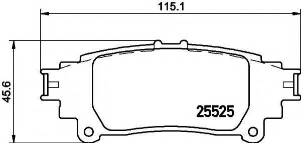 TEXTAR 2552501 Комплект гальмівних колодок, дискове гальмо