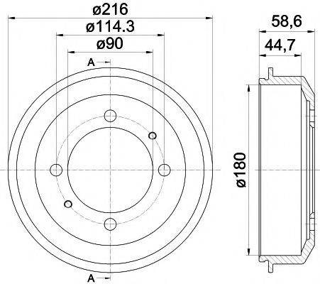 TEXTAR 94037700 Гальмівний барабан