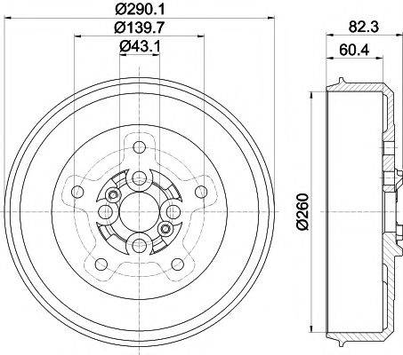 TEXTAR 94038500 Гальмівний барабан