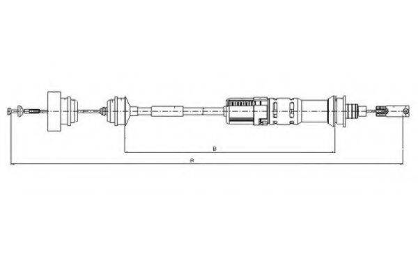 TEXTAR 58011600 Трос, управління зчепленням