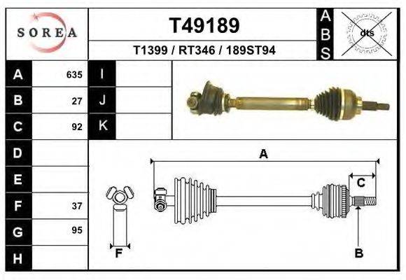 EAI T49189 Приводний вал