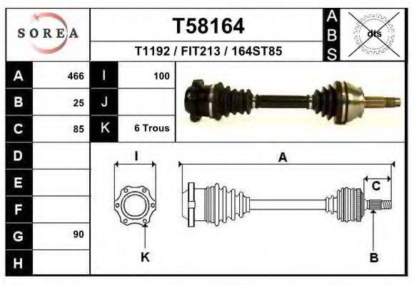 EAI T58164 Приводний вал