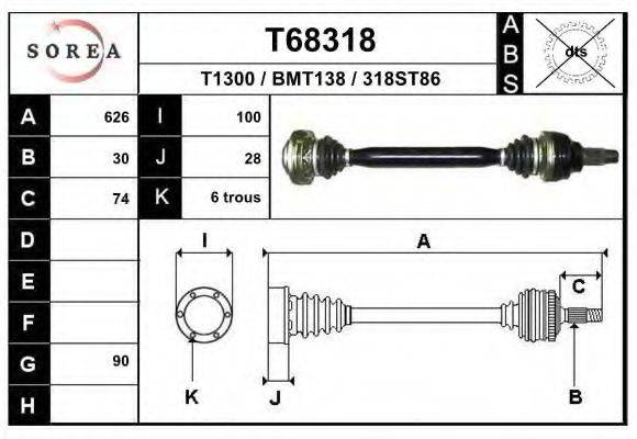 EAI T68318 Приводний вал