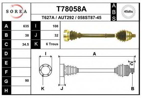 EAI T78058A Приводний вал