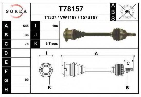 EAI T78157 Приводний вал