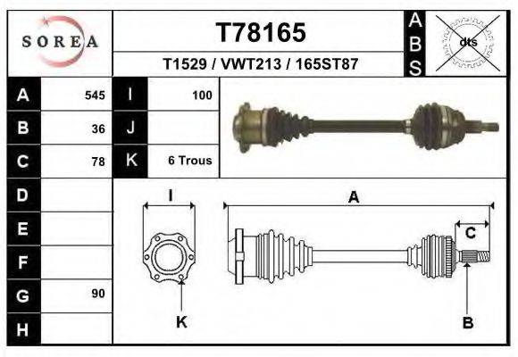 EAI T78165 Приводний вал