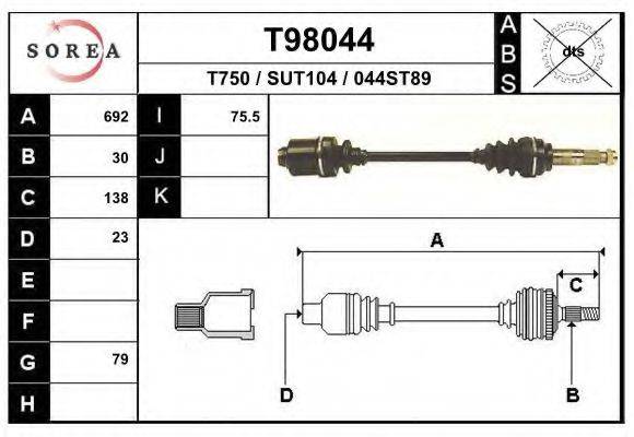 EAI T98044 Приводний вал