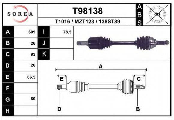 EAI T98138 Приводний вал