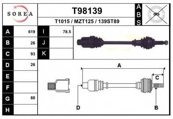 EAI T98139 Приводний вал