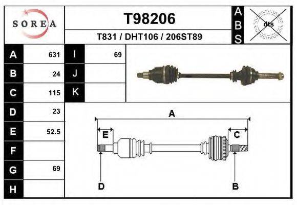 EAI T98206 Приводний вал